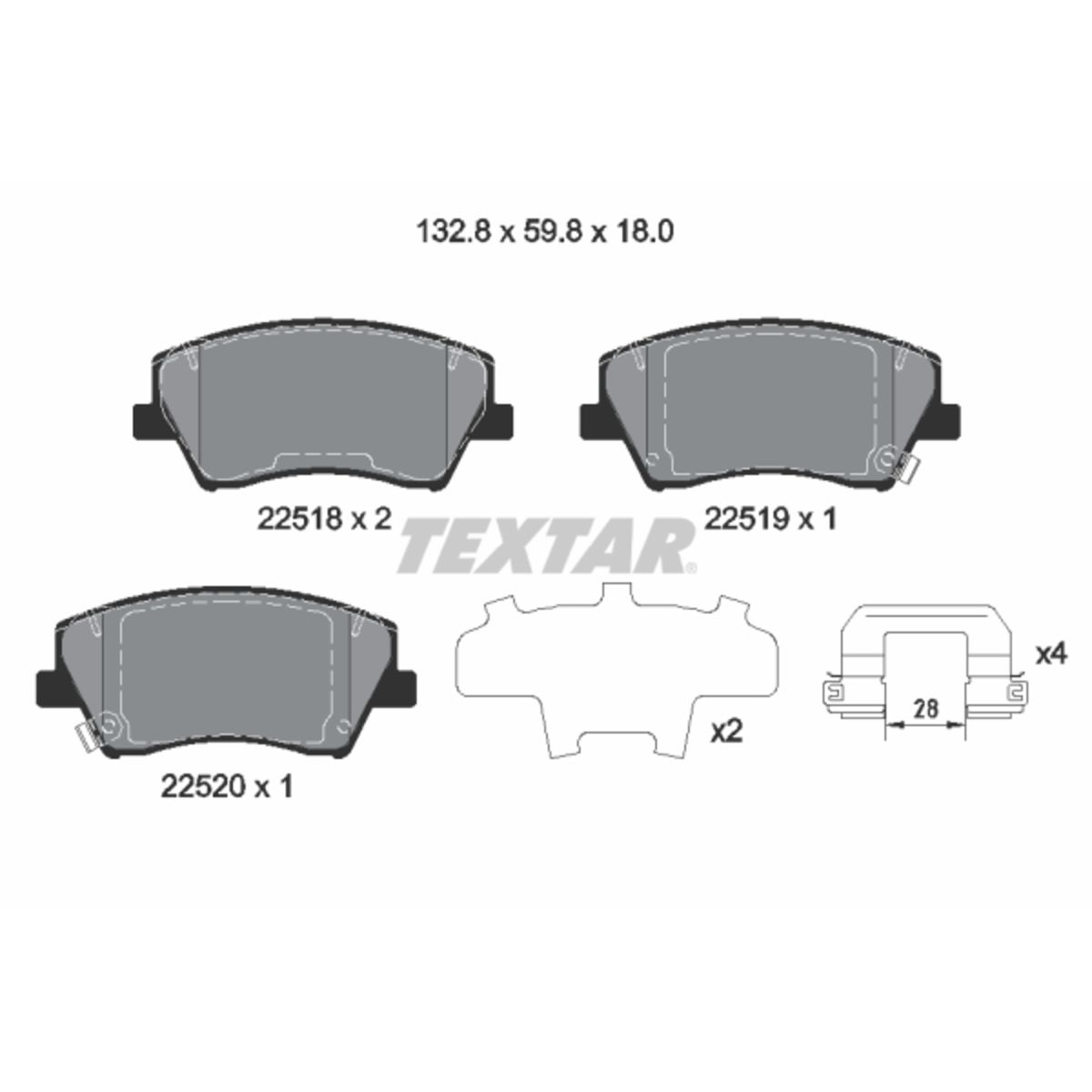 Jarrupalat, levyjarru TEXTAR 2251801