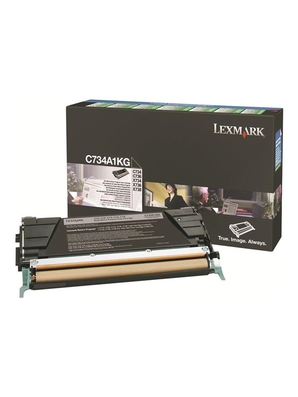 Lexmark Värikasetti musta 8.000 sivua return C734A1KG Vastaa: N/A