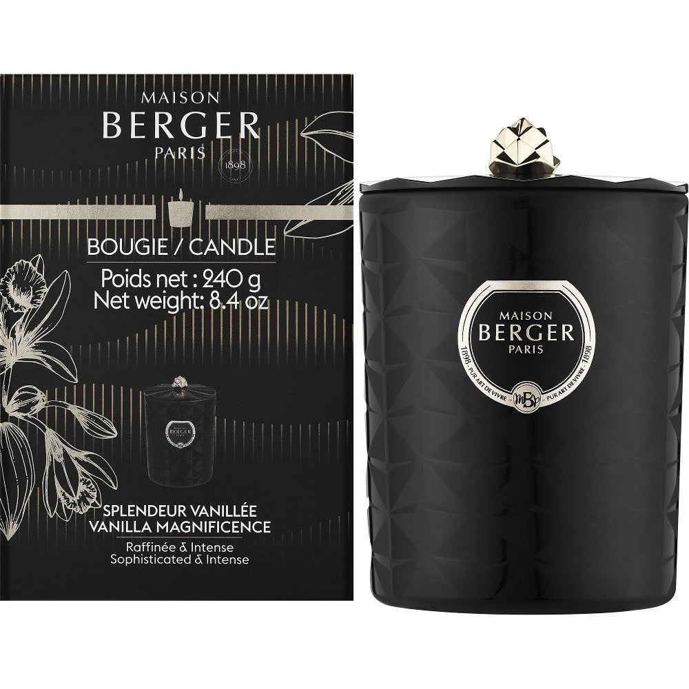 Maison berger paris Tuoksukynttilä Kali Black Magnificent vanilja Magnificence 240 g