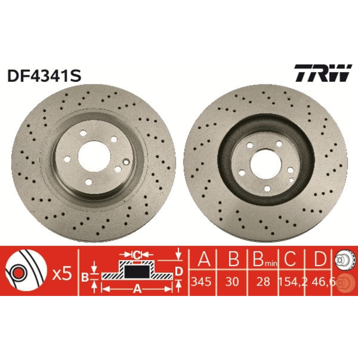 Jarrulevy TRW DF4341S