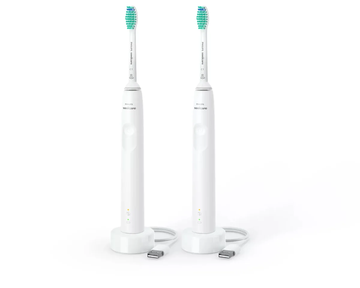 Philips Sonicare 3100 -sähköhammasharja, 2 kpl, valkoinen