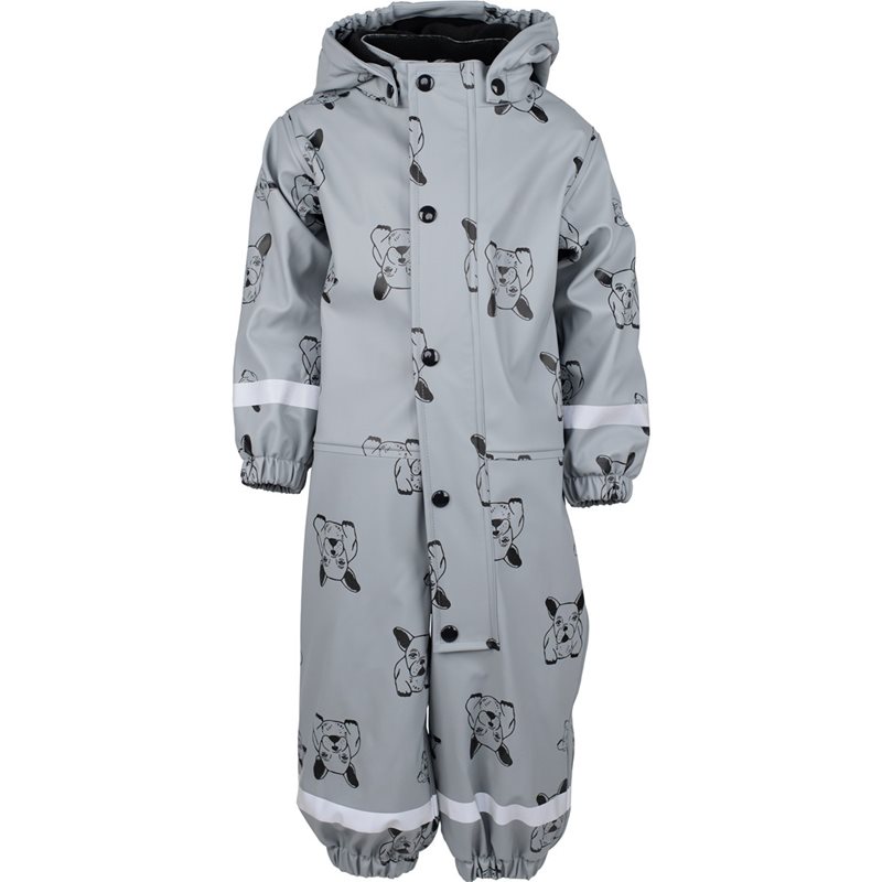 Lindberg Lekhyttan Rain BabyOverall, Fleece Grey/Black - 80 cl