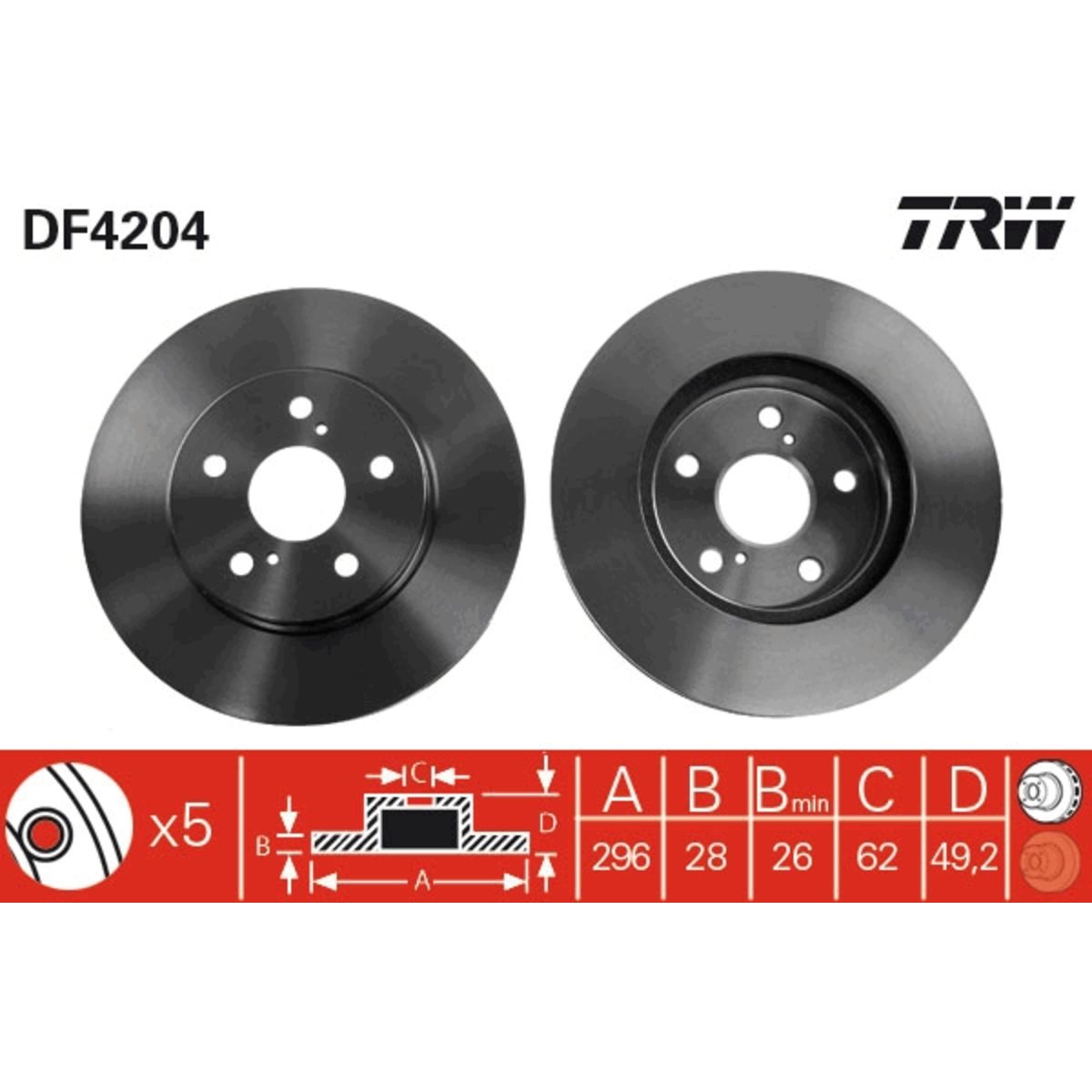 Jarrulevy TRW DF4204