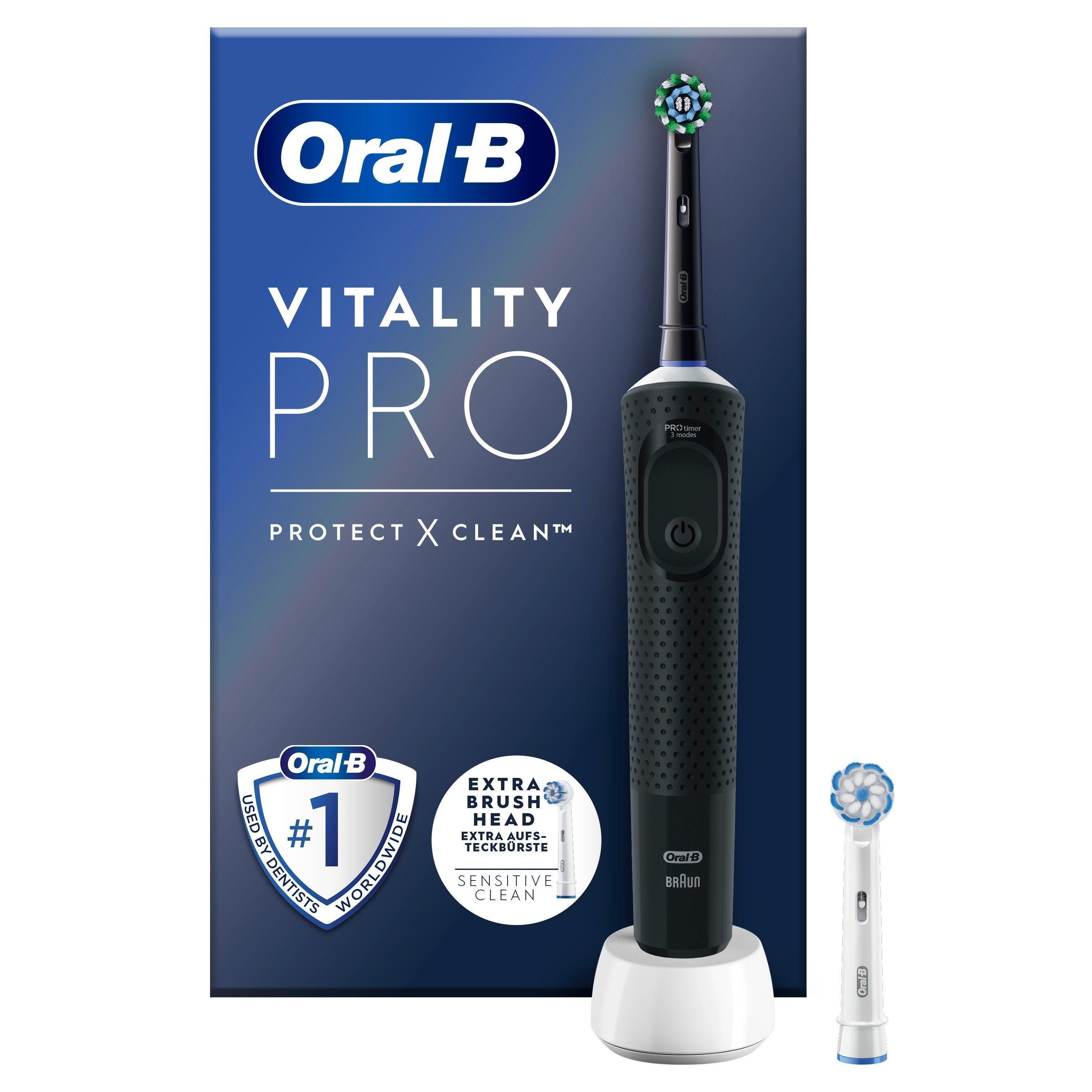 Oral-B Sähköhammasharja Vitality Pro Musta + ylimääräinen harjaspää