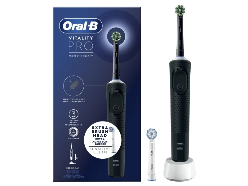 Oral-B Sähköhammasharja Vitality Pro Musta + ylimääräinen harjaspää