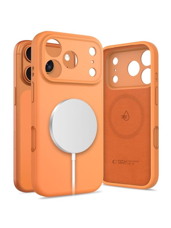 Tech-Protect silikon MagSafe-??fodral till iPhone 17 Pro - orange