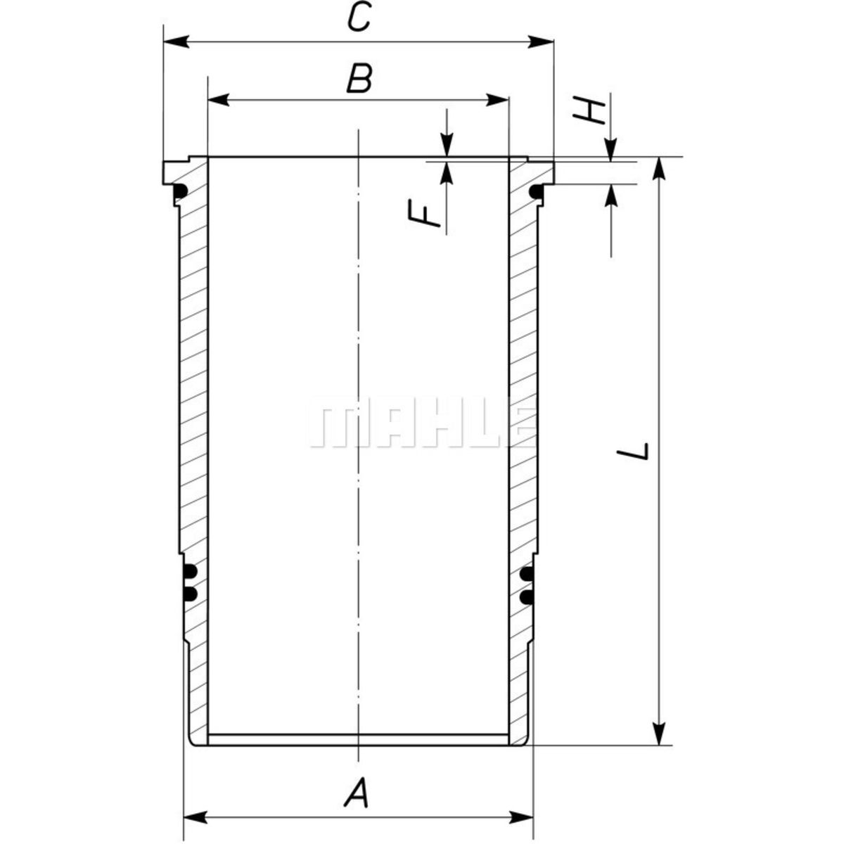 Sylinteriputki MAHLE 439 WN 02 01