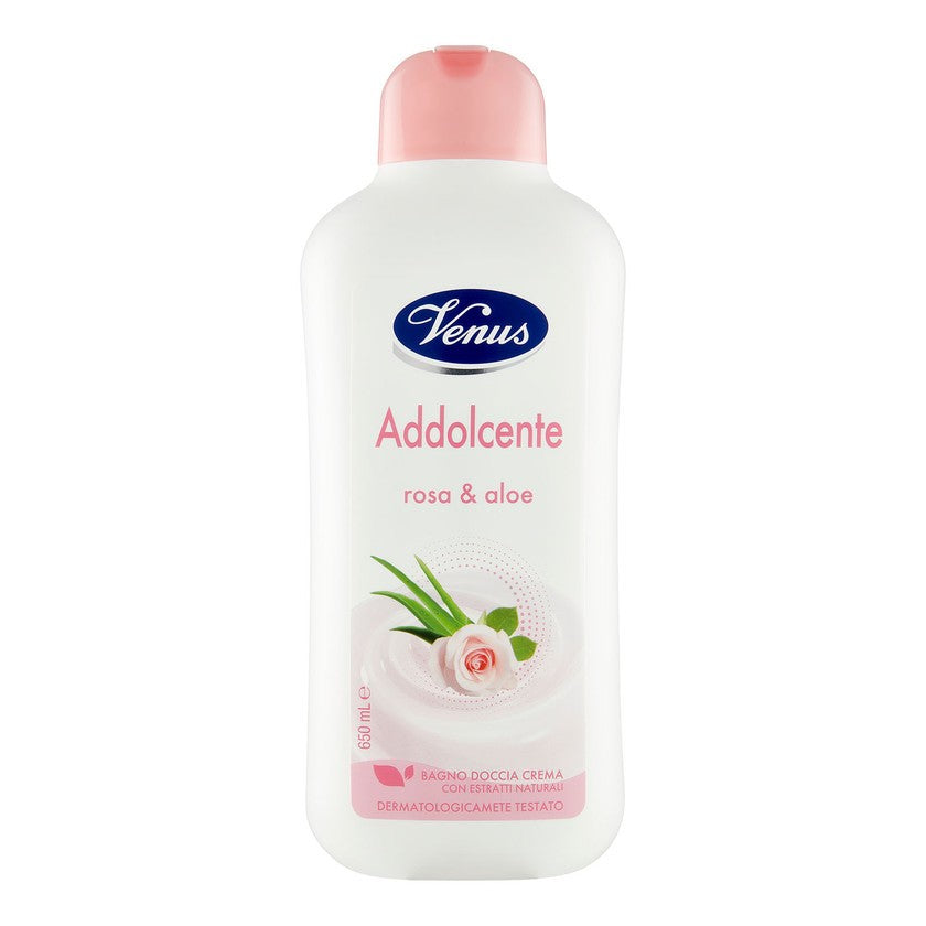 Venus Venus Kylpy- ja suihkuvoide pehmentävä Ruusu & Aloe 650 ml