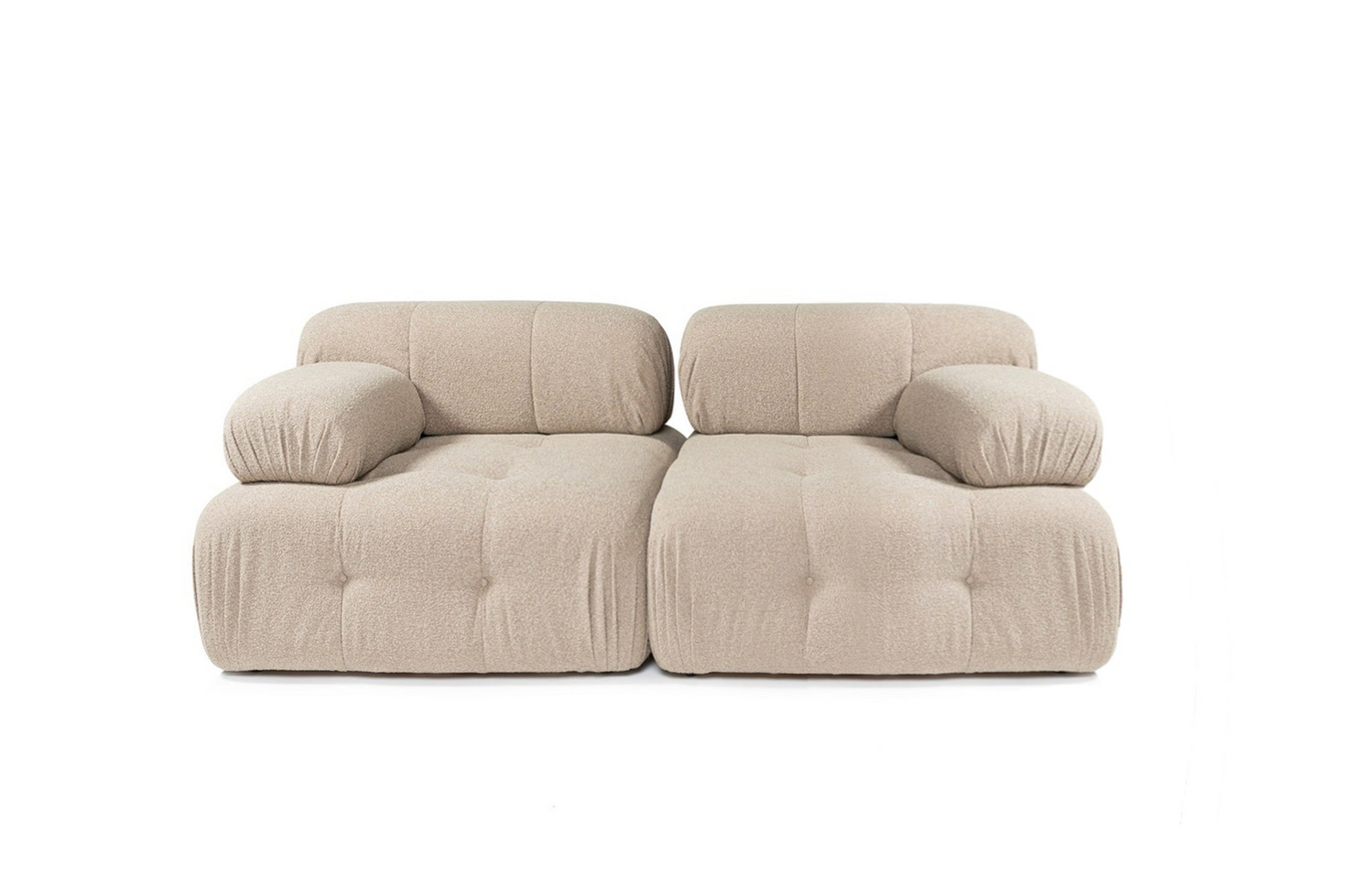 Norda Design Tyylikäs 2-istuttava sohva, persikanvärinen, 200x100x80 cm | pyökistä valmistettu runko, 100 % polyesteria, kemiallisesti puhdistettav...