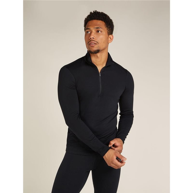 Icebreaker M 200 Oasis LS HalfZip Black - XS