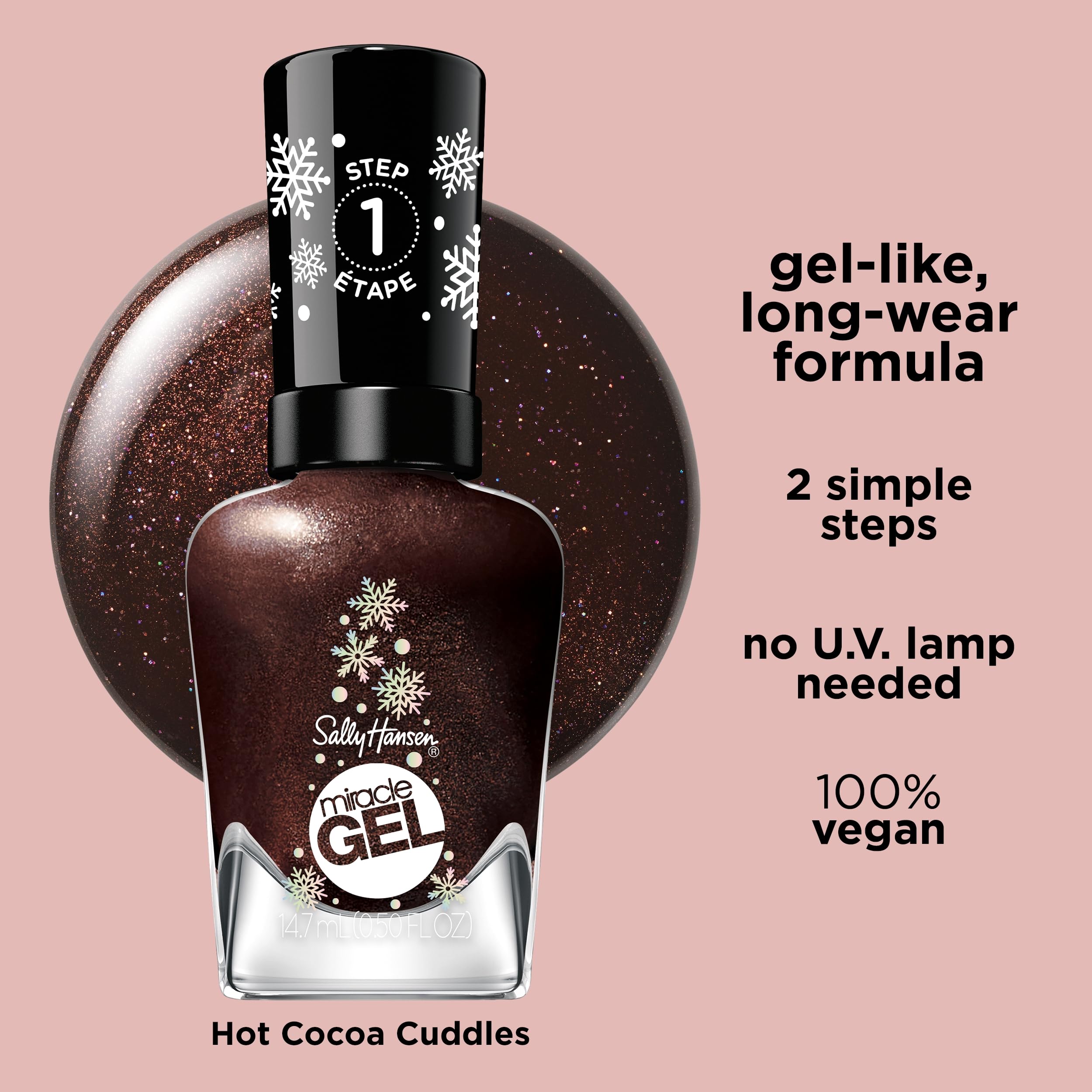 Sally Hansen Miracle geeli Holiday emali 922-Hot Kaakaohalaus 9,17 ml