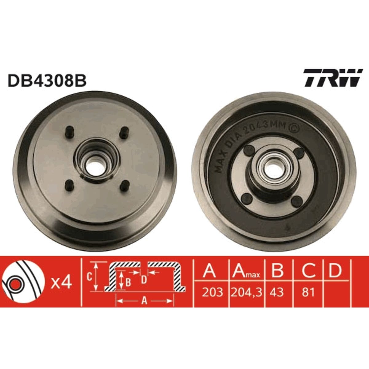 Jarrurumpu TRW DB4308B