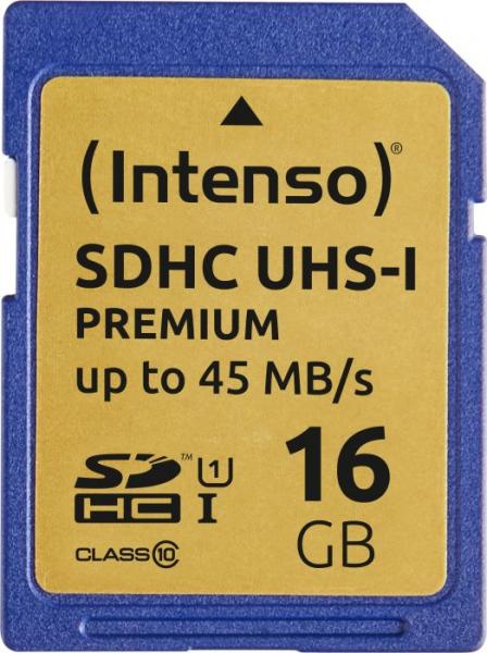 Intenso SDHC Card 16GB Class 10 UHS-I Premium