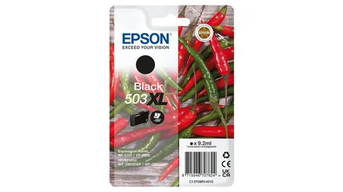 Epson 503XL-mustekasetti, 9.2 ml, musta