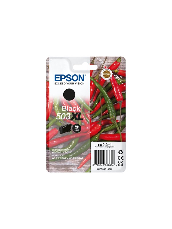 Epson 503XL-mustekasetti, 9.2 ml, musta