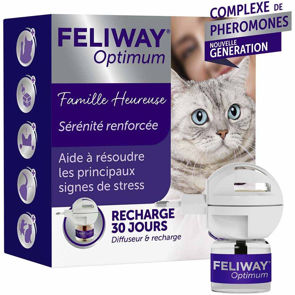 Feliway Optimum sähköinen tuoksudiffuusori, vahvistettu Serenity Cat + 48 ml täyttöpakkaus