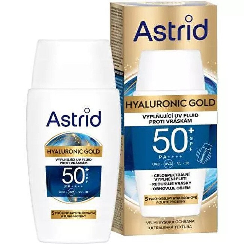 Astrid Päivittäinen kasvovoide SPF 50 Hyaluronic Gold 50 ml