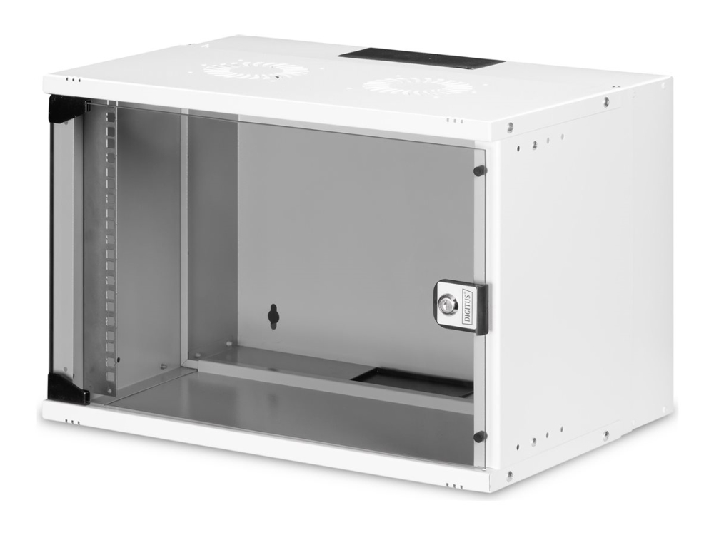 Digitus DN-49202, Seinään asennettava laitekehikko, 7U, 60 kg, Näppäinlukko, Kotelon kiskot, Tehostunut kaapelinhallinta