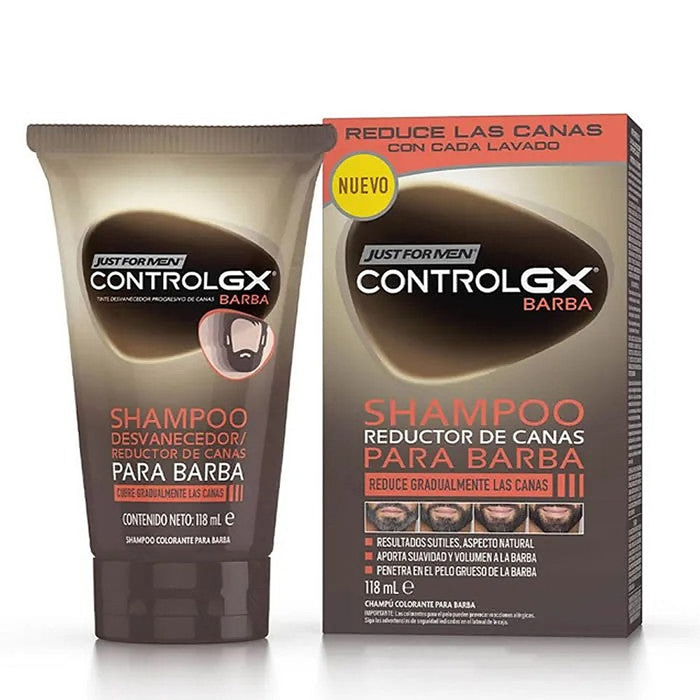 Champú Just For Men Control Gx Barbe Harmaiden hiusten vähentäjä 118ml