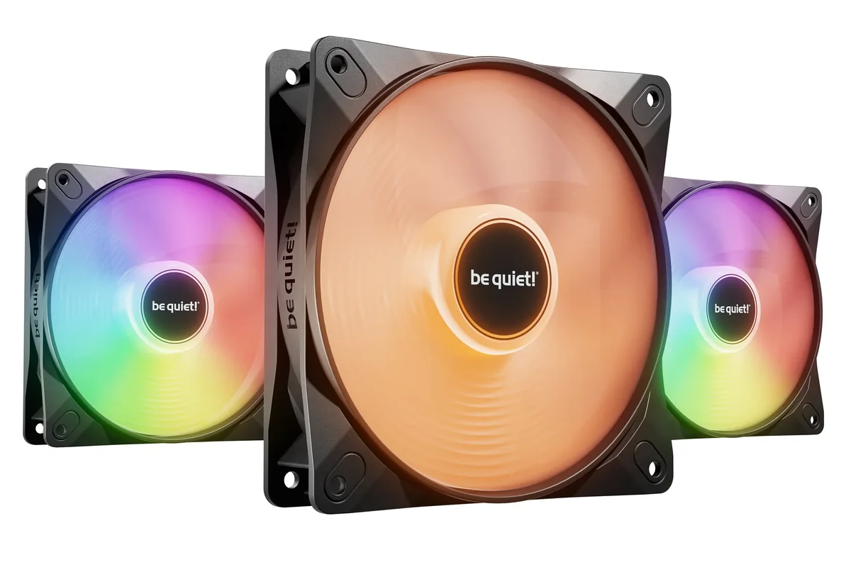 be quiet! LIGHT WINGS LX 120 (3-pack) - Kotelotuuletin - 120mm - Musta RGB LED valolla - 25 dBA