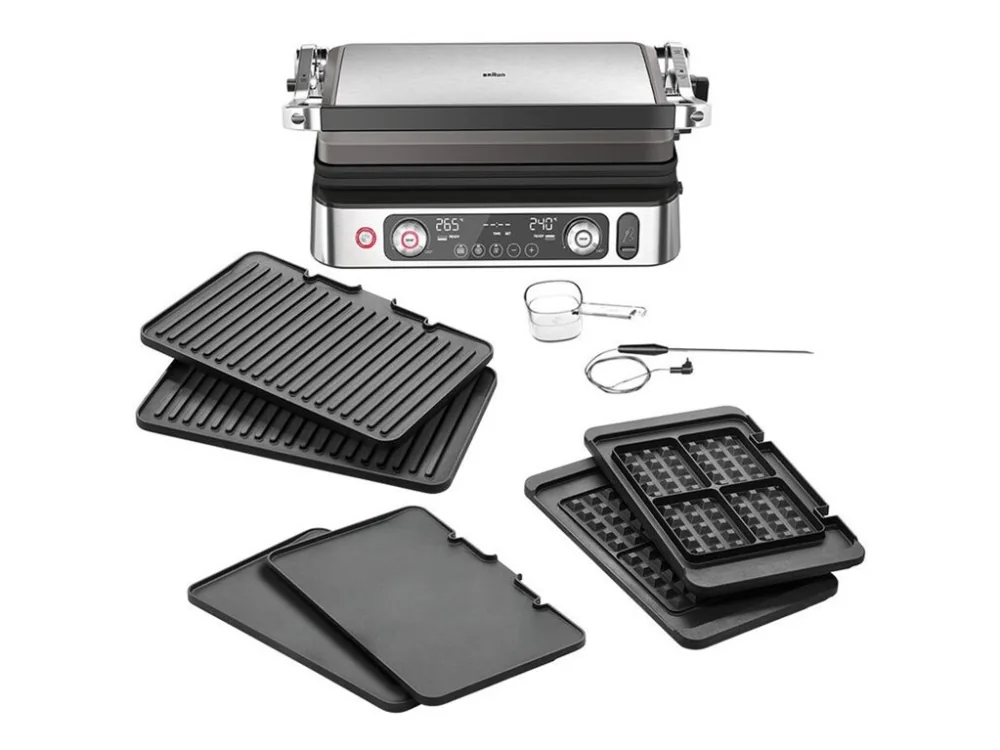 Braun MultiGrill 9 Pro CG9167 sähkökäyttöinen kontaktigrilli, 2200 wattia, ruostumaton teräs, titaani