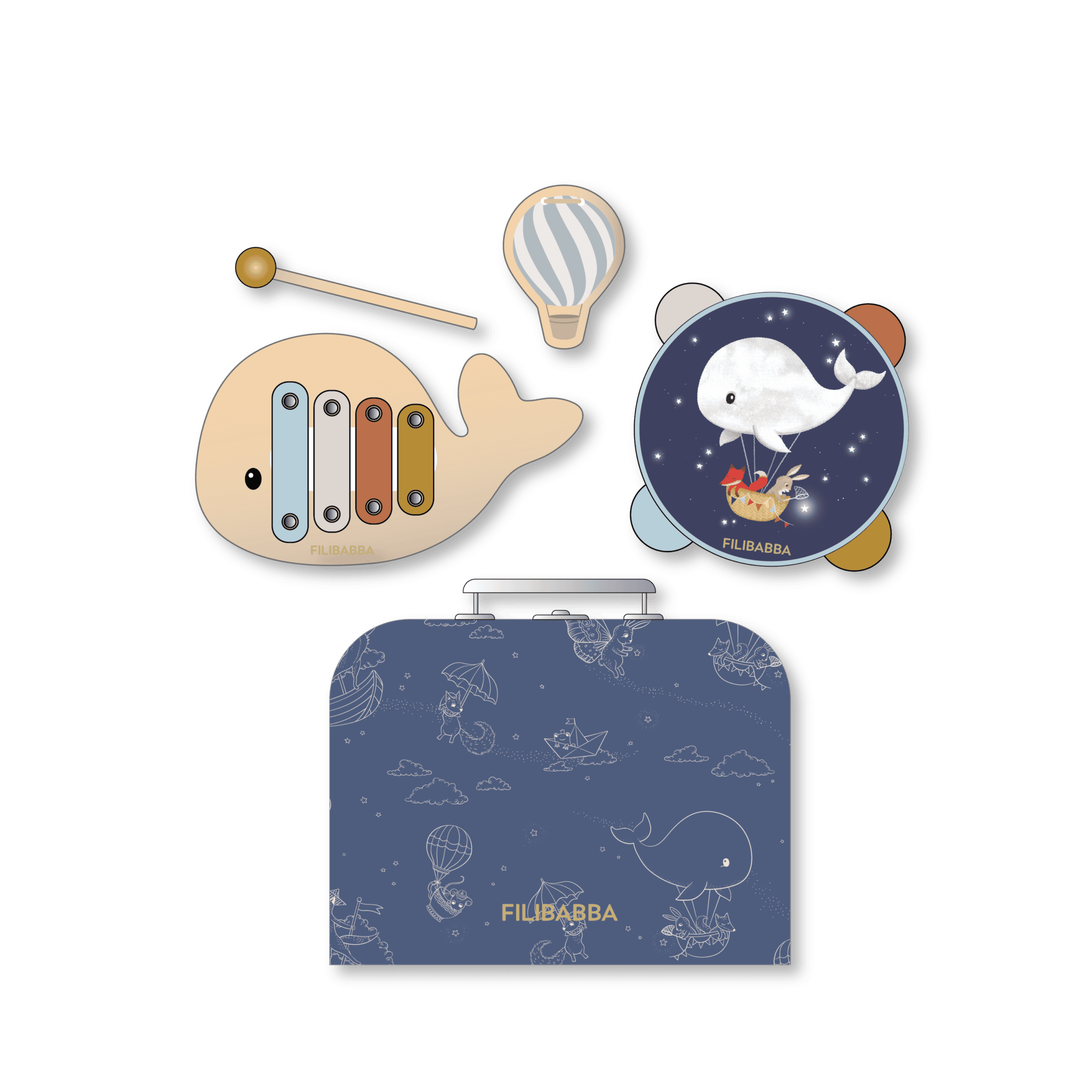 Filibabba Play set - My first wooden toy instruments