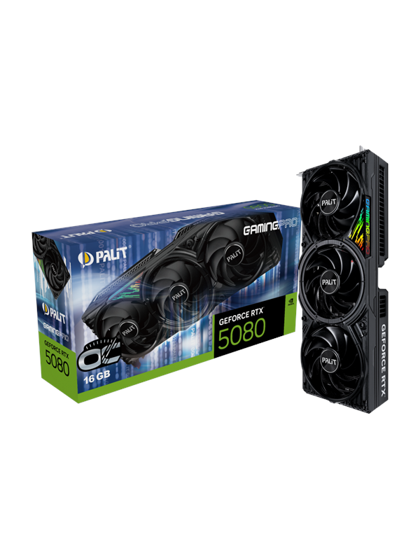 Palit GeForce RTX 5080 GamingPro OC - 16GB GDDR7 RAM - Näytönohjaimet