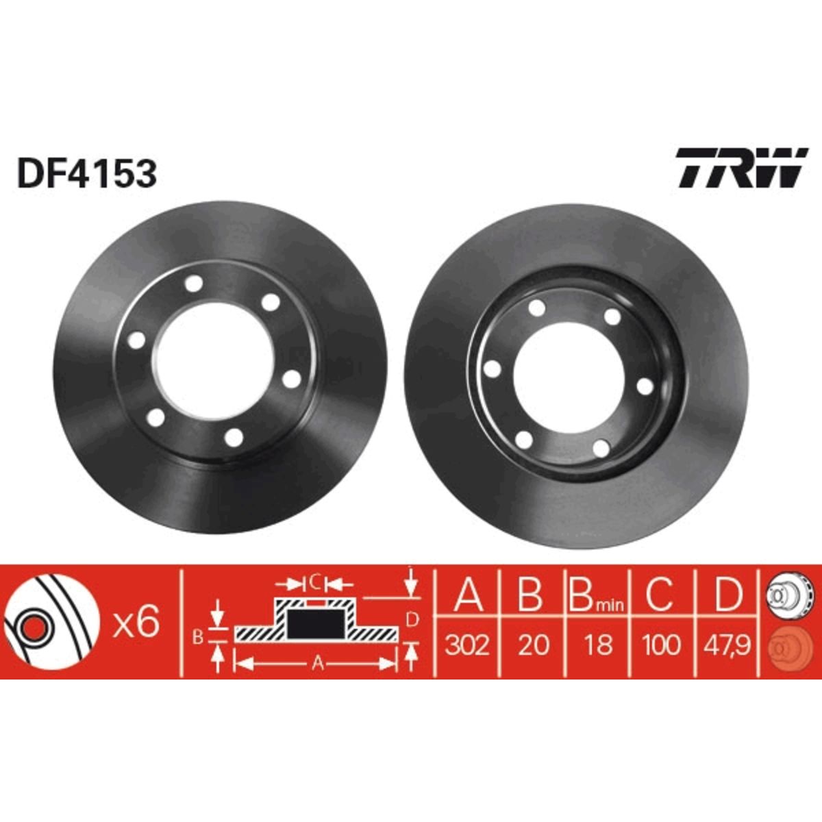 Jarrulevy TRW DF4153