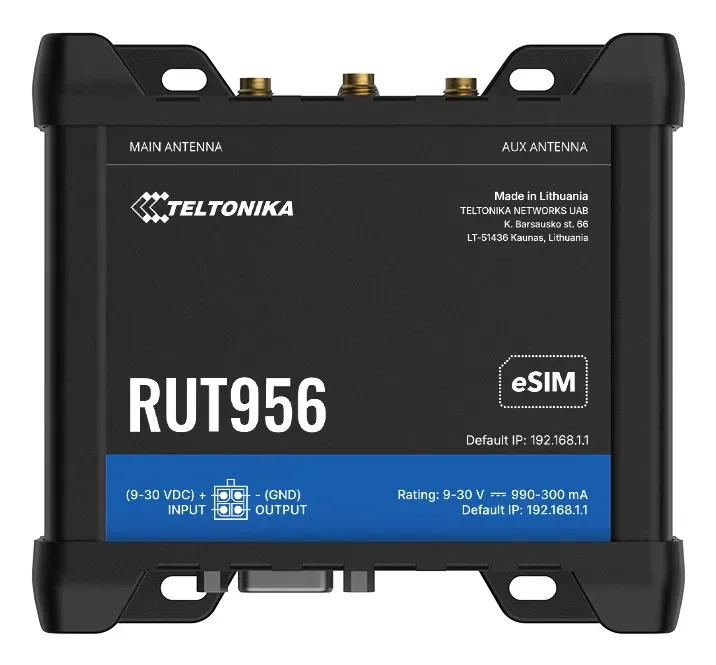 Teltonika Networks RUT95623B600 - Mobiiliverkkoreititin, Musta