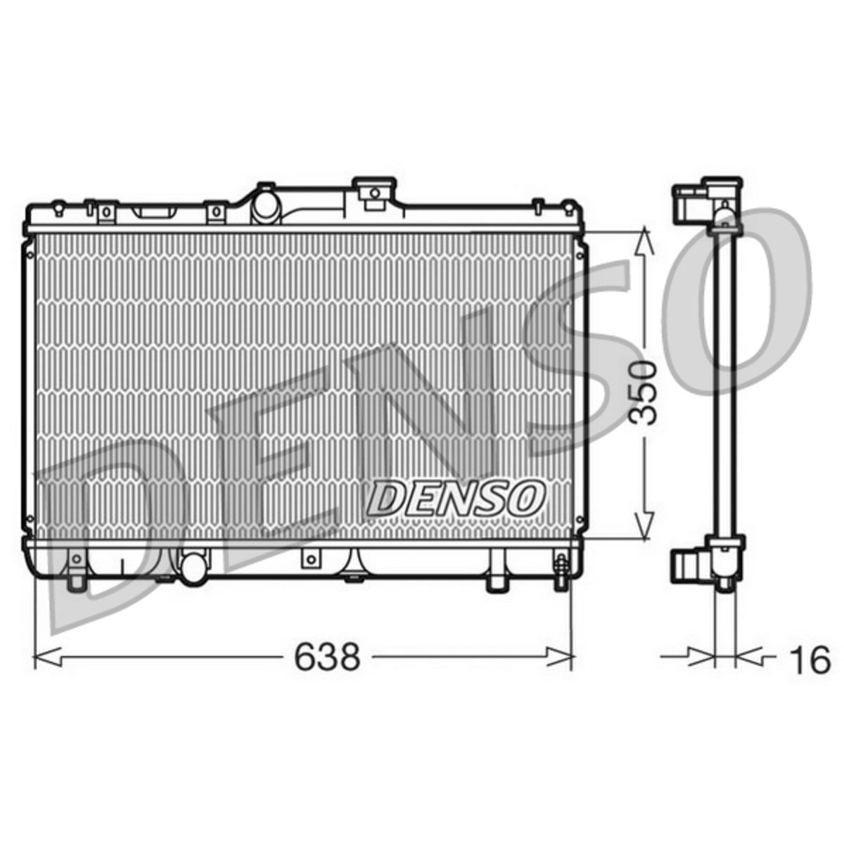 Jäähdytin, moottorin jäähdytys DENSO DRM50013