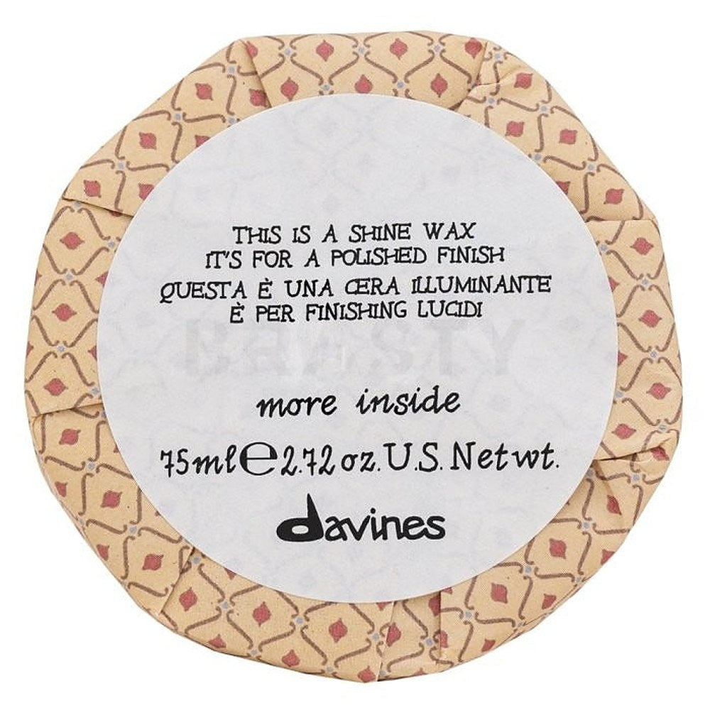 Davines Lisää Inside Shine Wax hiusvaha kiiltäville ja pehmeille hiuksille 75 ml