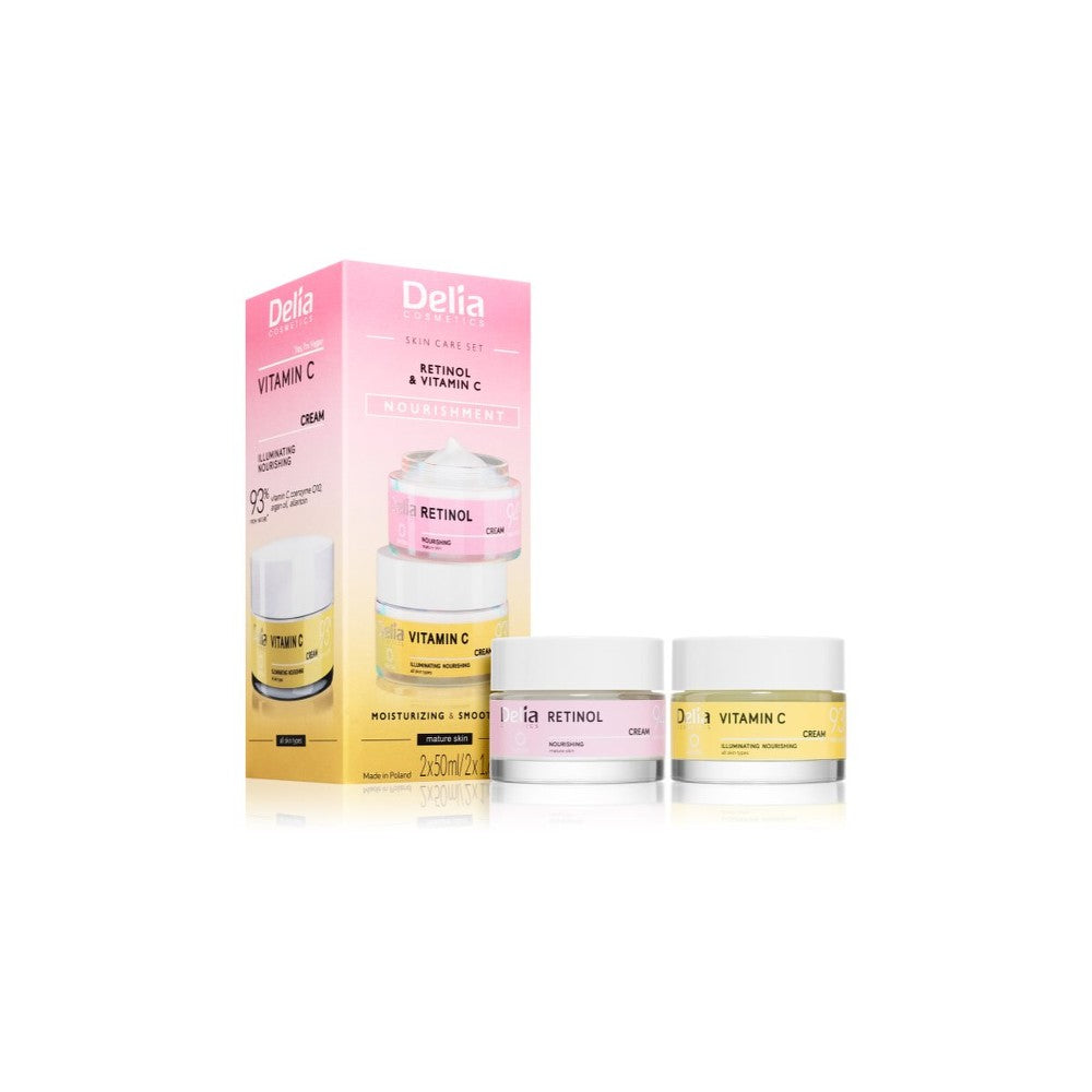 Delia Cosmetics kasvojen lahjapakkaussetti 2× 50 ml