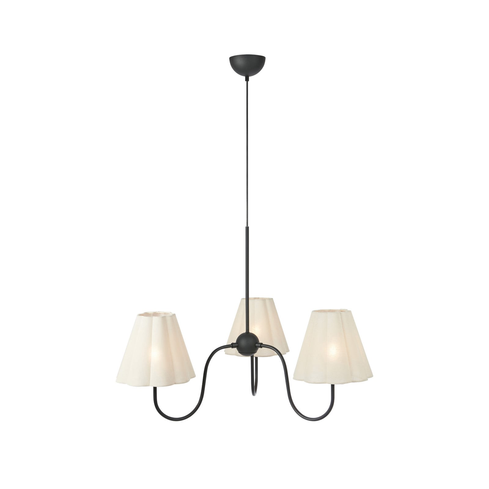 Veya-riippuvalaisin, beige, pellava, Ø 90 cm, E14 - Markslöjd - Olohuone - Kangas / tekstiili - Monilamppuinen