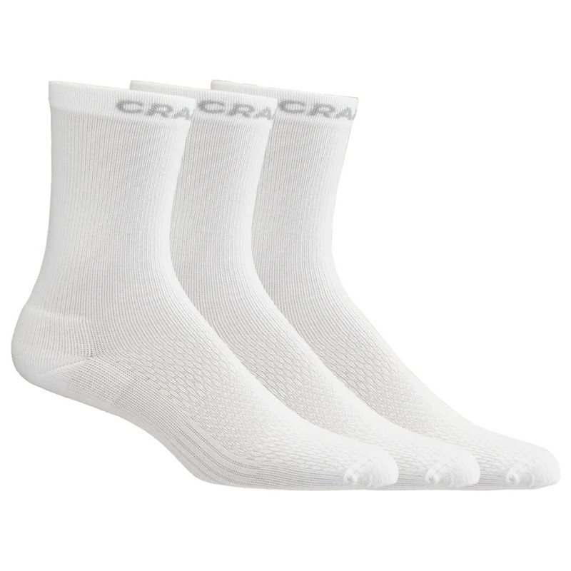 Craft Core Dry High 3-Pack Sock K. 46-48 Valkoinen Unisex