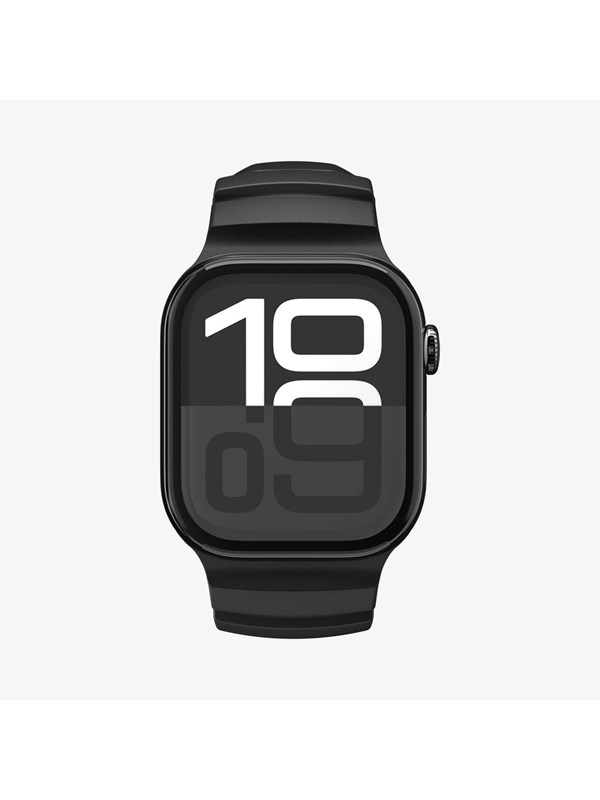 Spigen WBS2, Yhtye, Älykello, musta, Apple, Apple Watch 10/11 (46mm), Silikoni