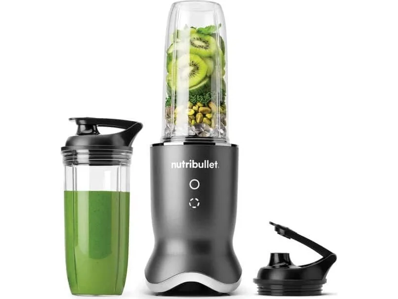 NutriBullet NB1206DGCC, Pöydällä pidettävä tehosekoitin, 0,9 L, Syke-toiminto, 1200 W, Musta, Läpinäkyvä