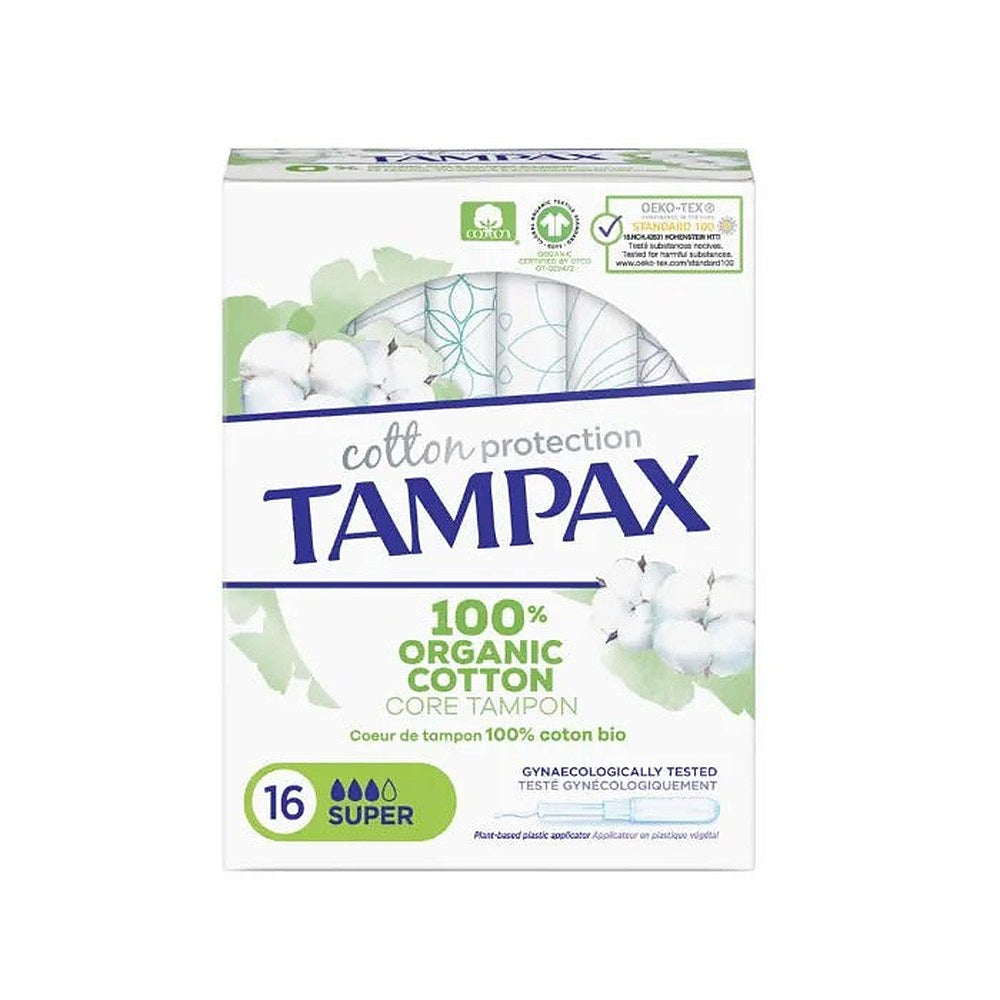 Tampax Cotton Protection Super BIO X16 -applikaattorilla