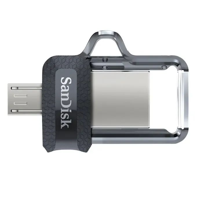 SanDisk Ultra Dual Drive m3.0 USB 3.2 Gen 1 32 Gt -muistitikku, musta/hopea