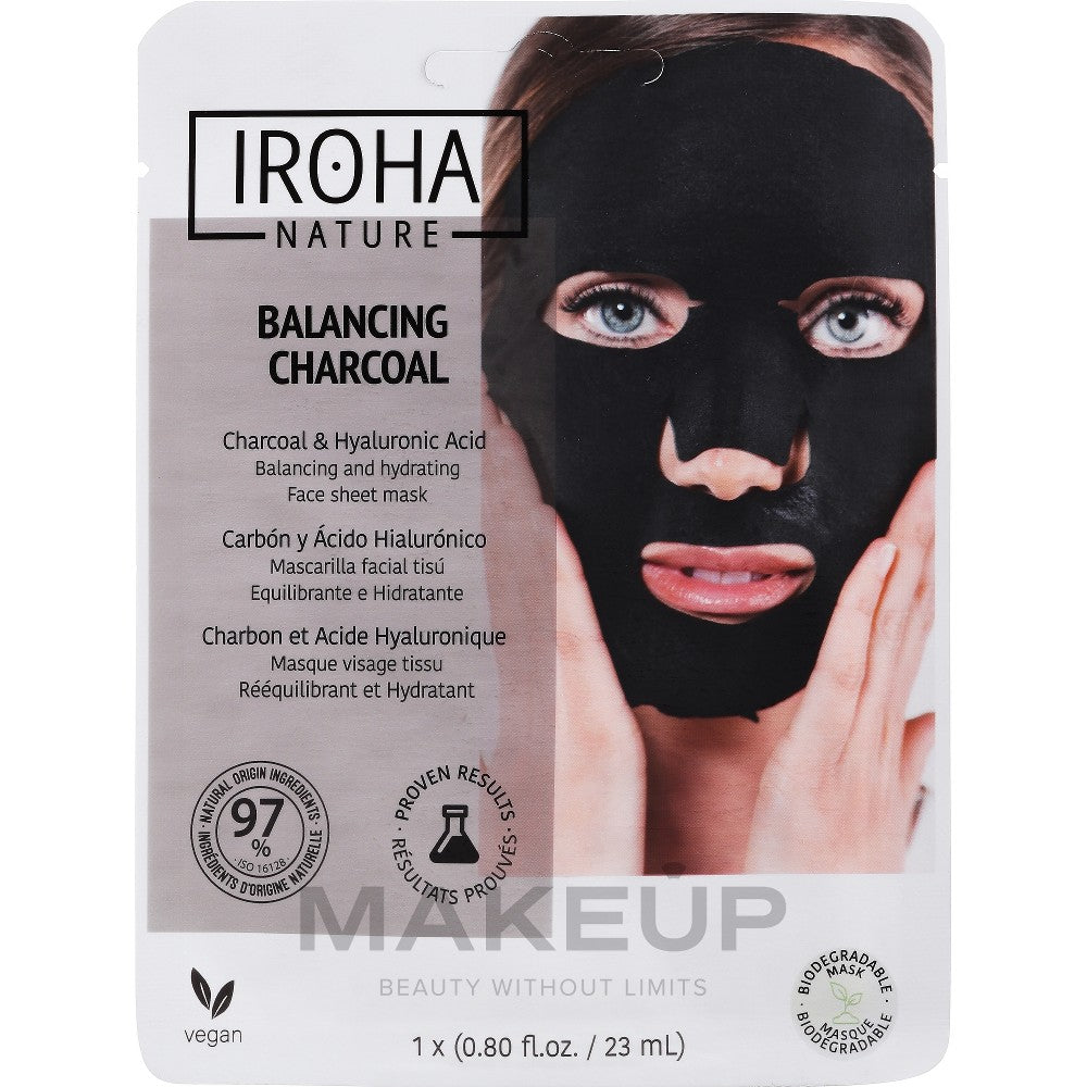 Iroha Nature Detox musta kangasnaamio 1 kpl