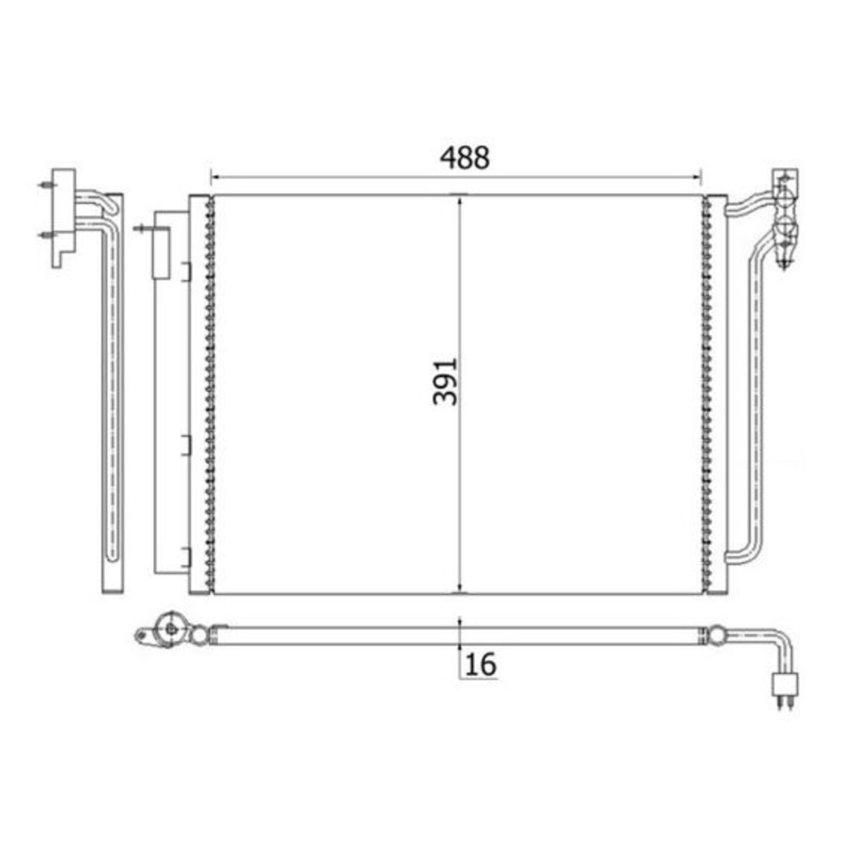 Lauhdutin, ilmastointilaite MAHLE AC 311 001S