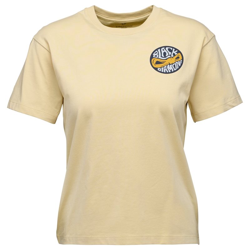 Black Diamond W Rope Badge Ss Tee White Oak - L