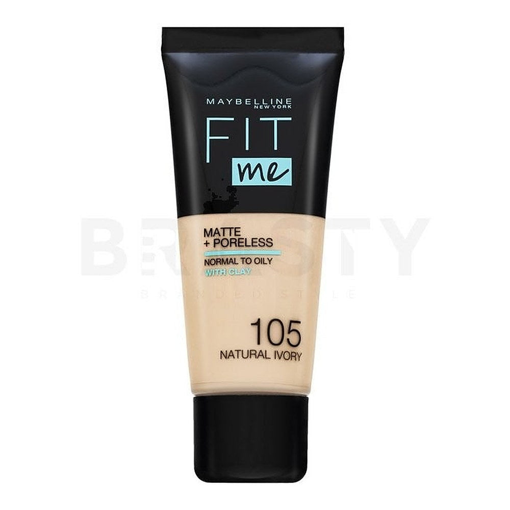 Maybelline Fit Me Mattapintainen ja Sileyttävä Meikkivoide 30ml - Sävy 105 Luonnollinen Norsunluu