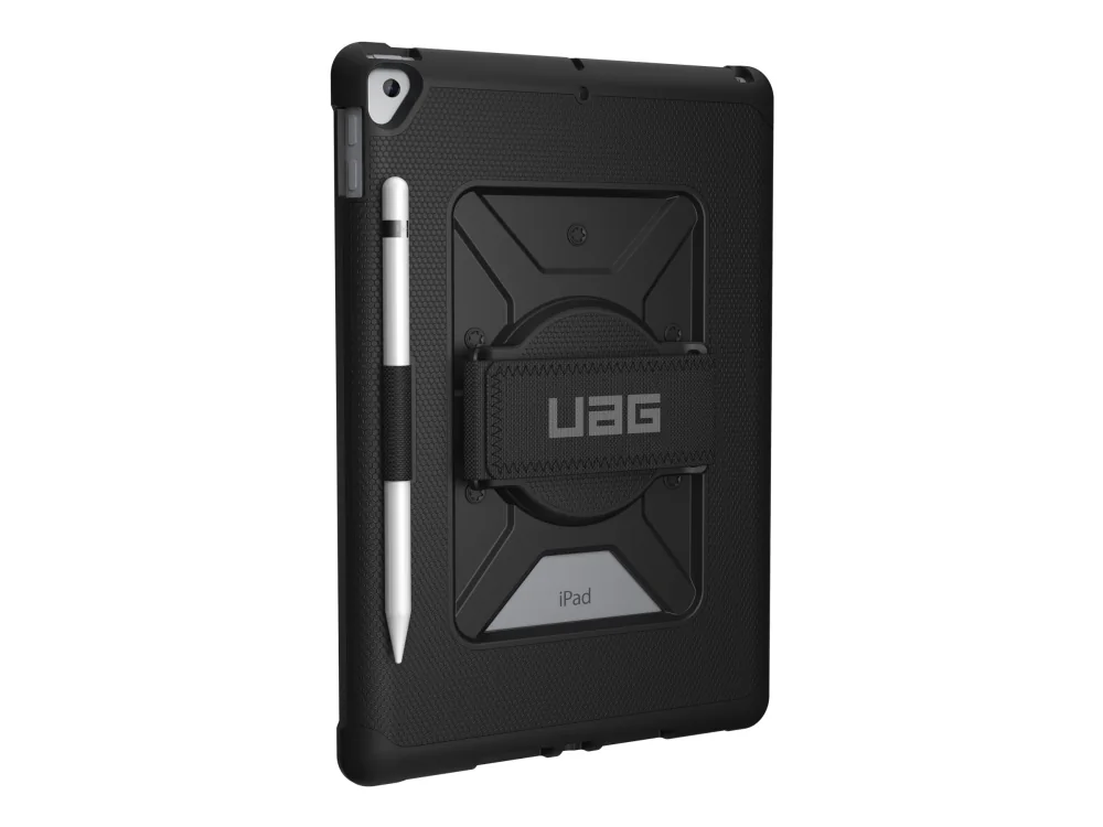 UAG Apple iPad 10.2 (2020/2019) Rugged Case with Handstrap Metropolis - Musta