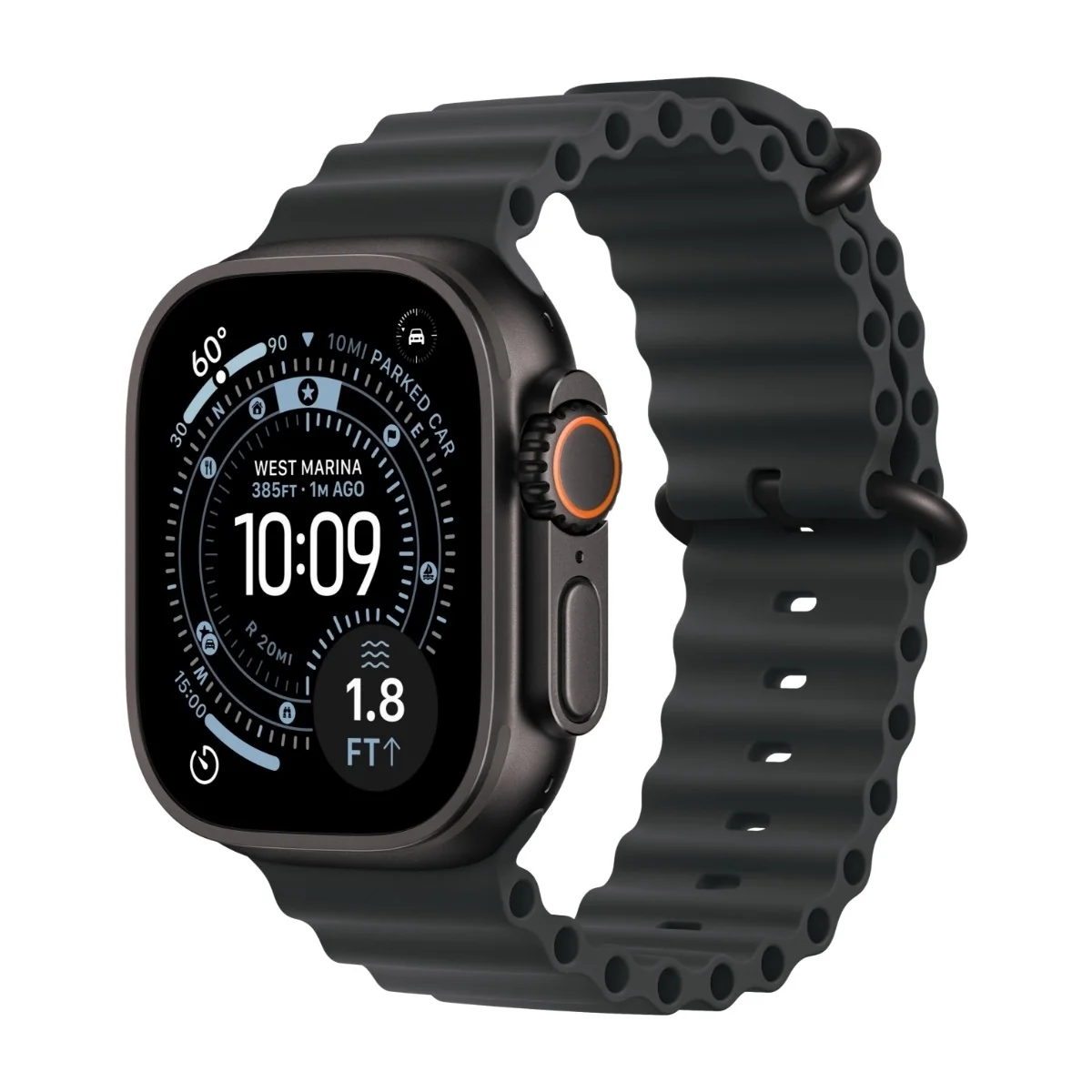 Apple Watch Ultra 3 49mm (musta titaani/musta Ocean ranneke)