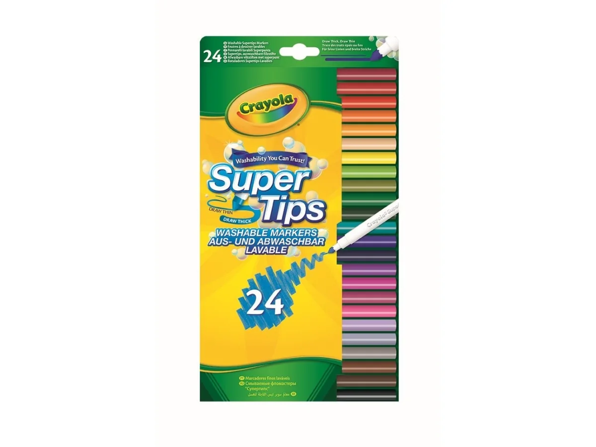 Crayola Supertips pestävät tussit 24 kpl