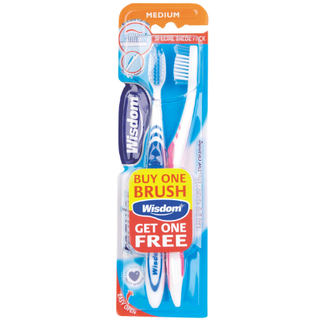 Wisdom Regular Plus Medium hammasharja - 2 kpl