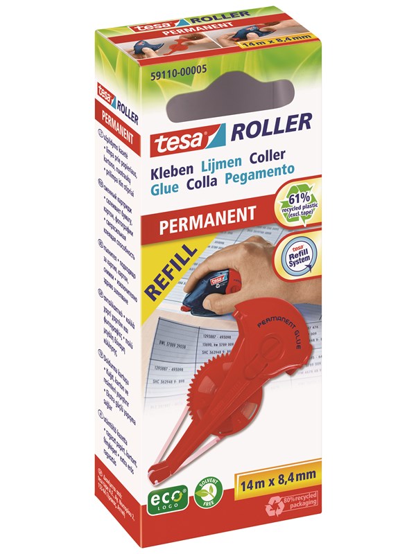 tesa Liimarulla ecoLogo 14m x 8.4mm täyttöpakkaus