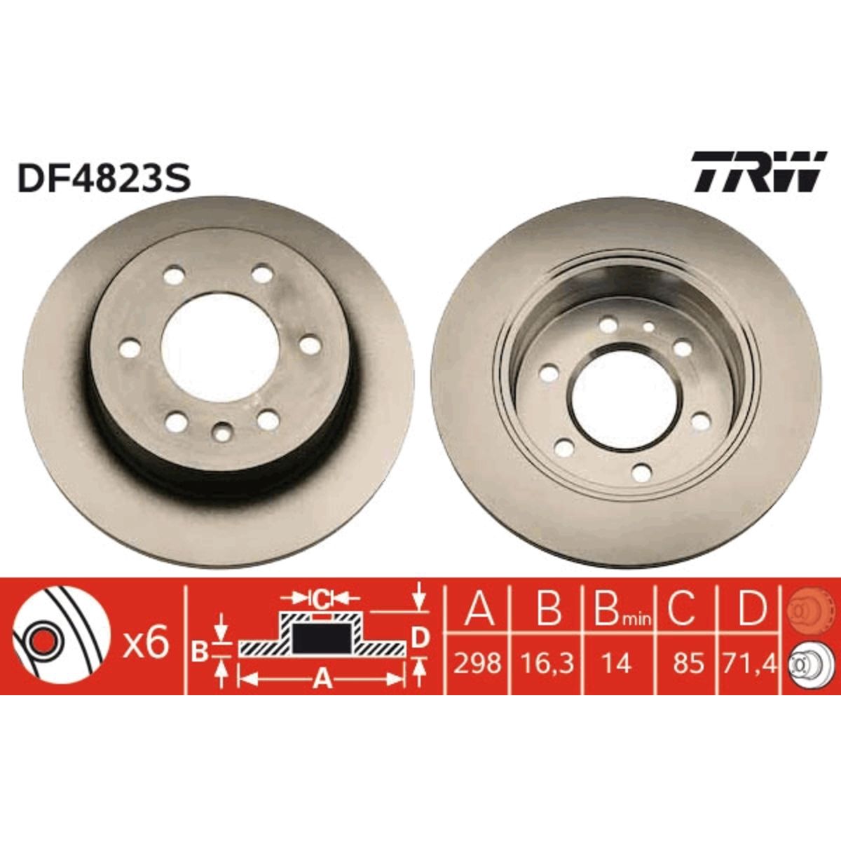 Jarrulevy TRW DF4823S