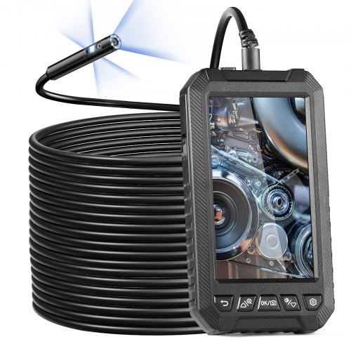 VEVOR Endoscope Camera with Lights Triple Lens Borescope 1499.6 cm Cable 12.7 cm Screen