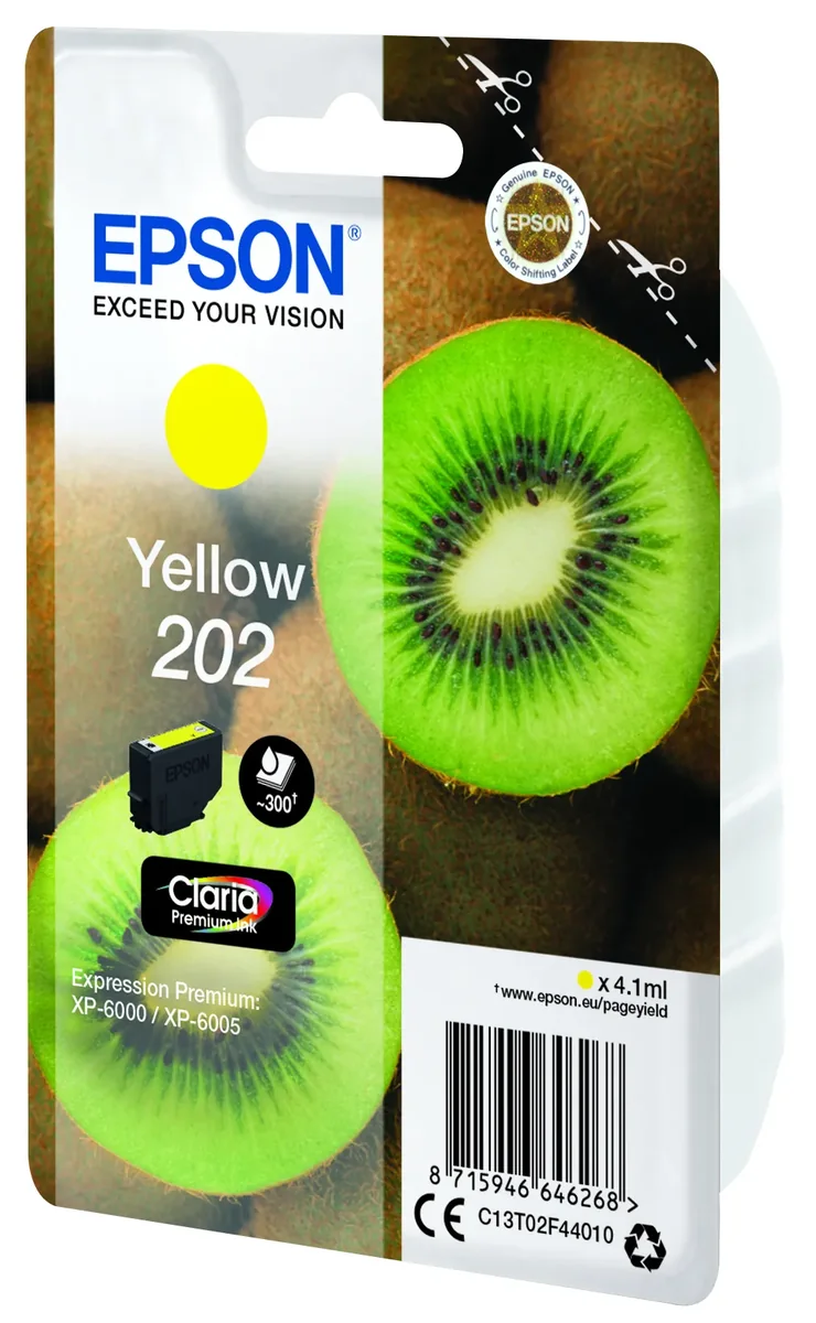 Epson Muste Keltainen 4.1ml 202 - Xp-6000/xp-6005